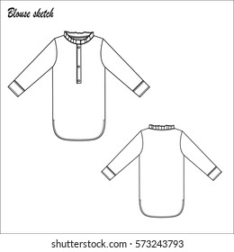 blouse sketch vector illustration