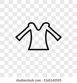 Blouse vector icon isolated on transparent background, Blouse logo concept