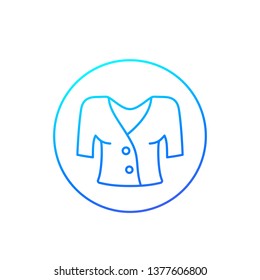blouse vector icon, linear