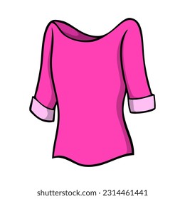 ilustración del vector blusa, aislado en fondo blanco, vista superior