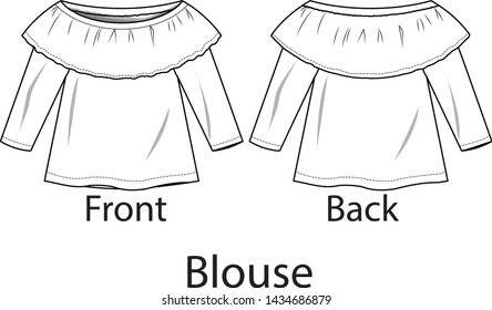 blouse vector pattern fasion template