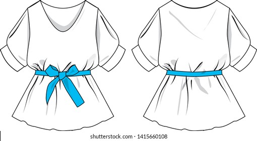 Blouse vector template for design