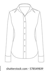 Blouse white vector illustration isolated