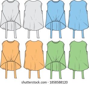 Blouse for women vector template pattern