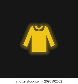 Blouse yellow glowing neon icon