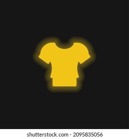 Blouse yellow glowing neon icon