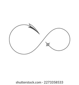 blow arrow shape infinity icon symbol vector illustrationn