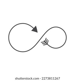 blow arrow shape infinity icon symbol vector illustrationn