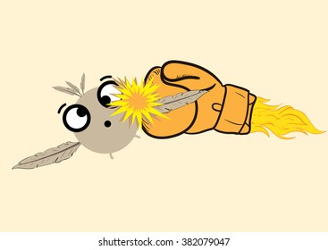 Blow to a birdie