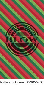 Blow christmas style badge. Vector Illustration. Detailed. 
