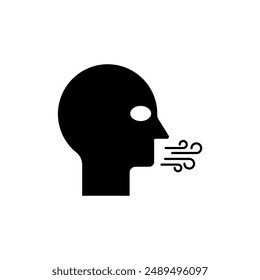 blow concept line icon. Simple element illustration. blow concept outline symbol design.