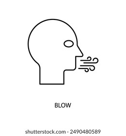 blow concept line icon. Simple element illustration. blow concept outline symbol design.