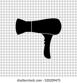 Blow dryer - black  vector icon