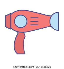 Blow dryer Fill inside vector icon which can easily modify or edit 