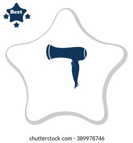 Blow Dryer / Hair Dresser Symbol - Vector Illustration