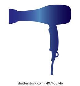 Blow Dryer . Hair Dryer. Hairdresser Symbol - Vector Illustration