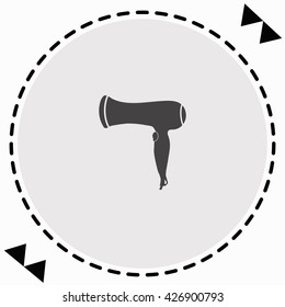 Blow Dryer icon Flat Design. Isolated Illustration.