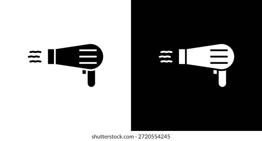 Icono de secador de pelo. Pictograma simple de alta calidad. Estilo sólido moderno