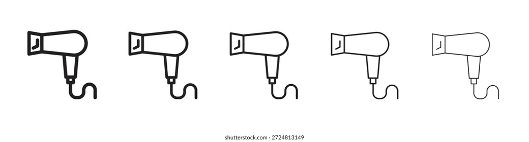 Ícone da secadora. Estilo de contorno simples. Elementos gráficos.