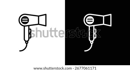 Blow dryer icon. Simple thin line, outline vectors