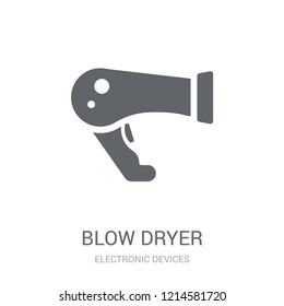 blow dryer icon. Trendy blow dryer logo concept on white background from Electronic Devices collection. Suitable for use on web apps, mobile apps and print media.