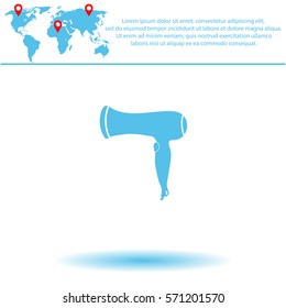 Blow Dryer  icon. Vector design.