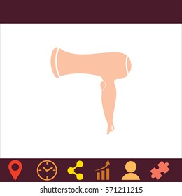 Blow Dryer  icon. Vector design.