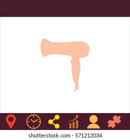 Blow Dryer  icon. Vector design.