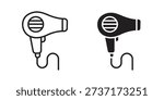 Blow dryer icon for web designs. editable pictogram.