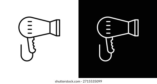 Ícones de secador de fluxo para elementos de interface do usuário. Ilustração vetorial de alta qualidade.