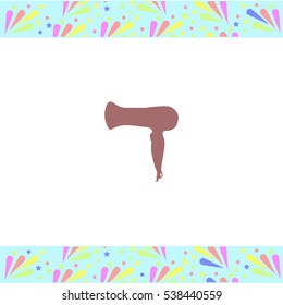 Blow Dryer vector icon on white background. Isolated illustration. Business picture.