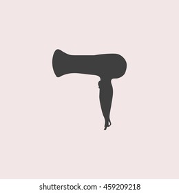 Blow Dryer web icon. Isolated illustration