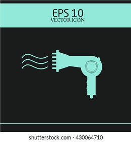 Blow dryer.Hair dryer hairdresser vector icon.