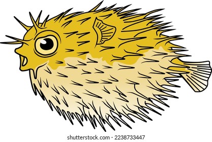 Fisch, Vektorgrafik einzeln auf weißem Hintergrund