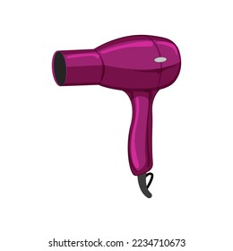 blow hair dryer cartoon. blow hair dryer sign. isolated symbol vector illustration