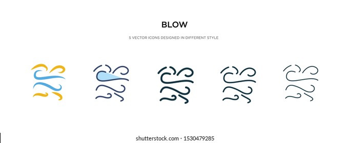 blow icon in different style vector illustration. two colored and black blow vector icons designed in filled, outline, line and stroke style can be used for web, mobile, ui