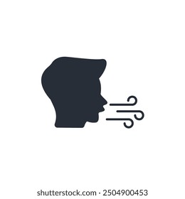 blow icon. vector.Editable stroke.linear style sign for use web design,logo.Symbol illustration.