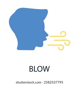 blow icon. vector.Editable stroke.linear style sign for use web design,logo.Symbol illustration.