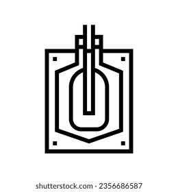 blow molding materials engineering line icon vector. blow molding materials engineering sign. isolated contour symbol black illustration