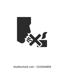 Blow on a candle. Candles filled icon. Labeled for fire safety. Labeling for wax candles. Sings for desing, for a website, for label printing.