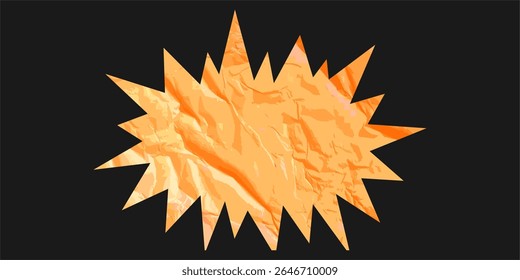 Forma de sopro em vetor de textura de papel enrugado, combinando movimento ou impacto com um efeito de papel texturizado angustiado. Ideal para efeitos dinâmicos, planos de fundo abstratos ou expressões artísticas