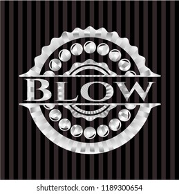 Blow silvery emblem