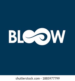 blow. simple design lettering vector