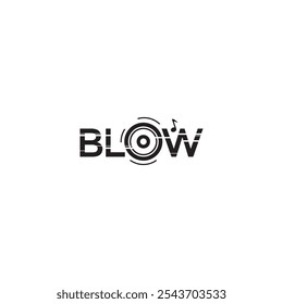 Blow and Speaker logo or wordmark design