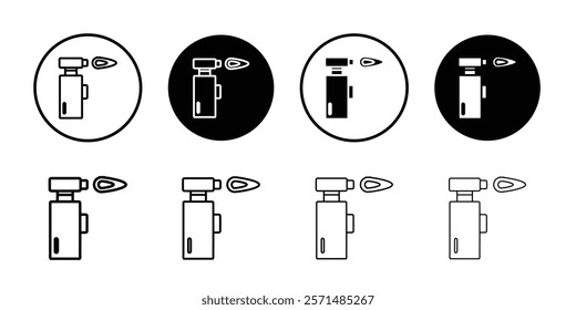 blow torch icon Simple outline illustration set