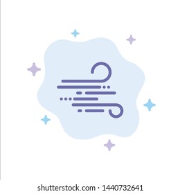 Blow, Weather, Wind, Spring Blue Icon on Abstract Cloud Background