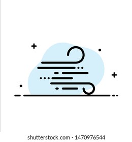 Blow, Weather, Wind, Spring  Business Flat Line Filled Icon Vector Banner Template. Vector Icon Template background