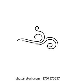 Blow wind line art icon design vector for multiple use 