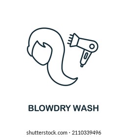 Blowdry Wash icon. Line element from hairdresser collection. Linear Blowdry Wash icon sign for web design, infographics and more.