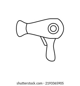 blowdryer, hair dryer icon in line style icon, isolated on white background